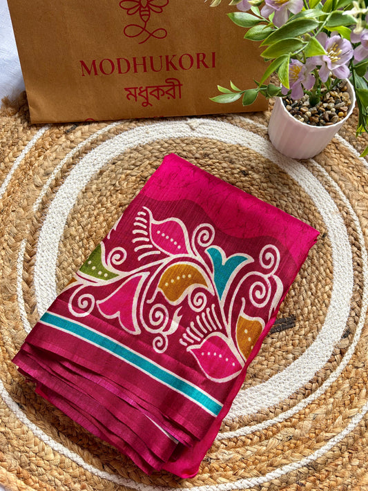 Alpona Kotha - Deep Pink