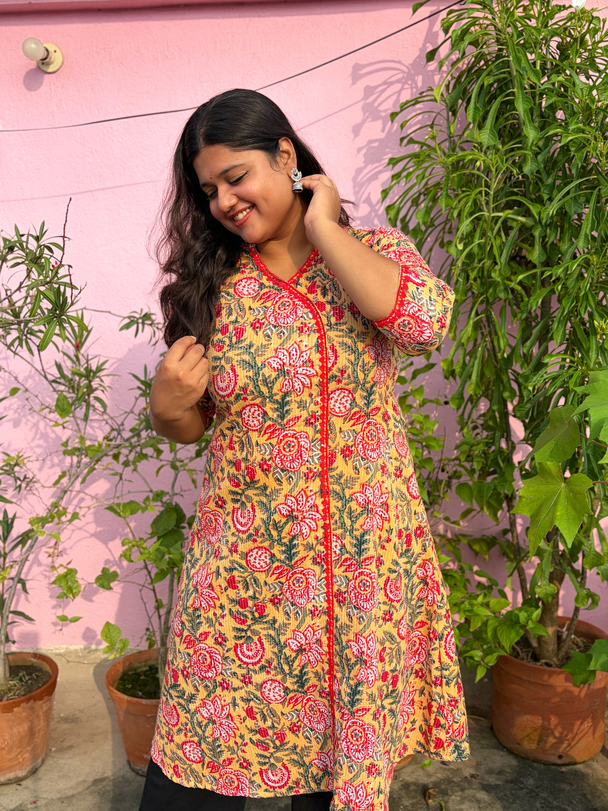 Shiuli— Peach Long Kurti